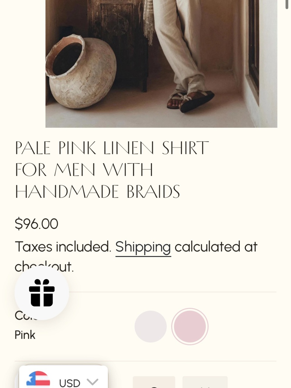 Aya Sacred Wear Men’s Linen Shirt - Picture 7 of 8